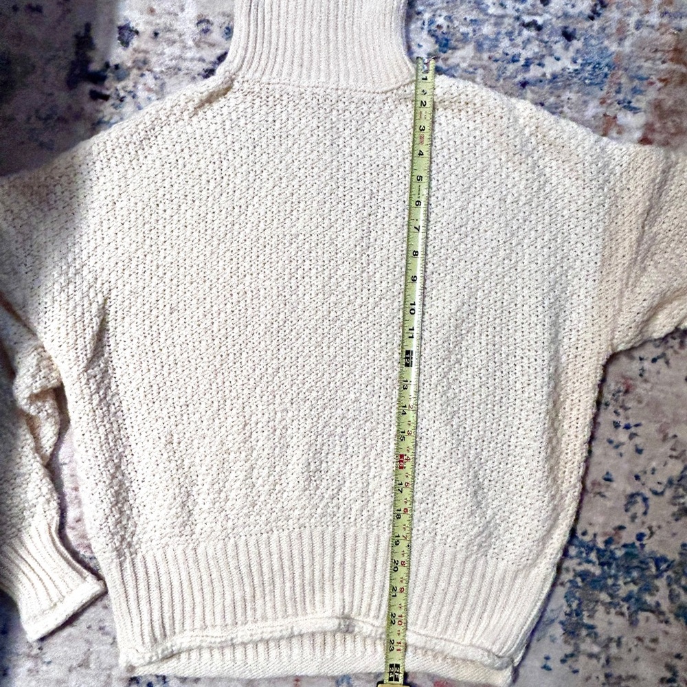 Cream Cowl Neck Sweater